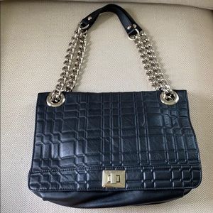 Doncaster Black Leather Shoulder Bag